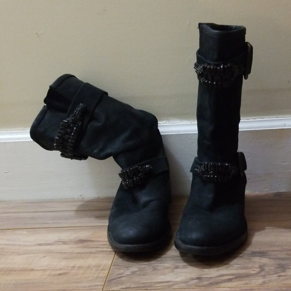 Vera Wang leather stud boots-like new